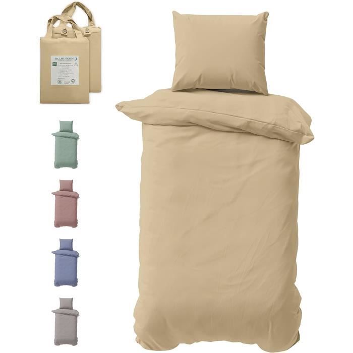 Housse De Lit 300TC Tour De Lit Jotex Zack Satin 100% Coton Bio - Jupe De Lit Volants 45cm Blanc 160x200 Cm 300TC Sommier 90x200