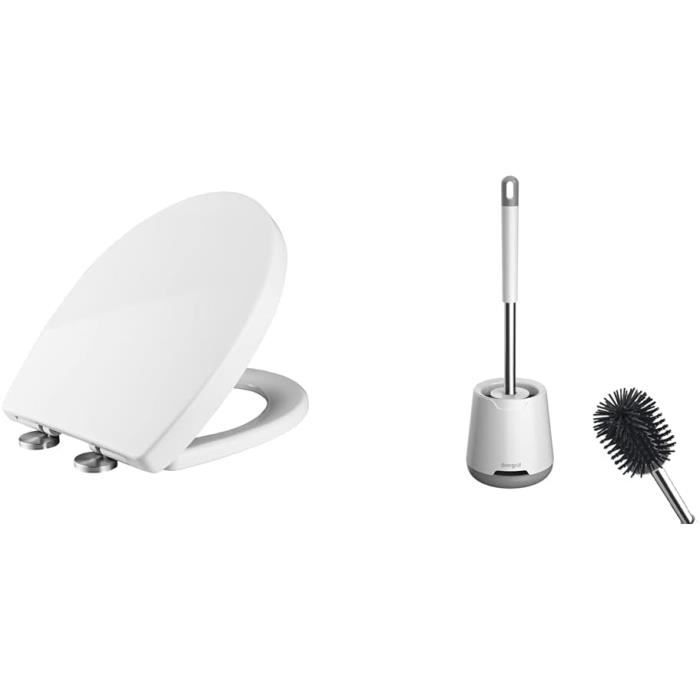 Abattant WC En Aminolac Durable, Lunette Toilette Avec Frein De Chute