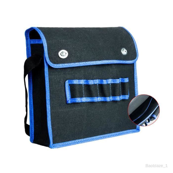 Sac à Outils Toile Robuste Vert - Organisateur Rangement Fermeture éclair Solide | Sac Transport Outillage