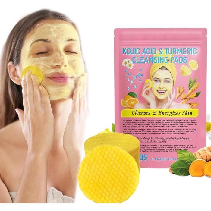 Cotons Anti-Imperfections Au Curcuma - Lot De 40 - Éclaircissant Et Anti-Taches - Soin Quotidien - Neuf Made In France