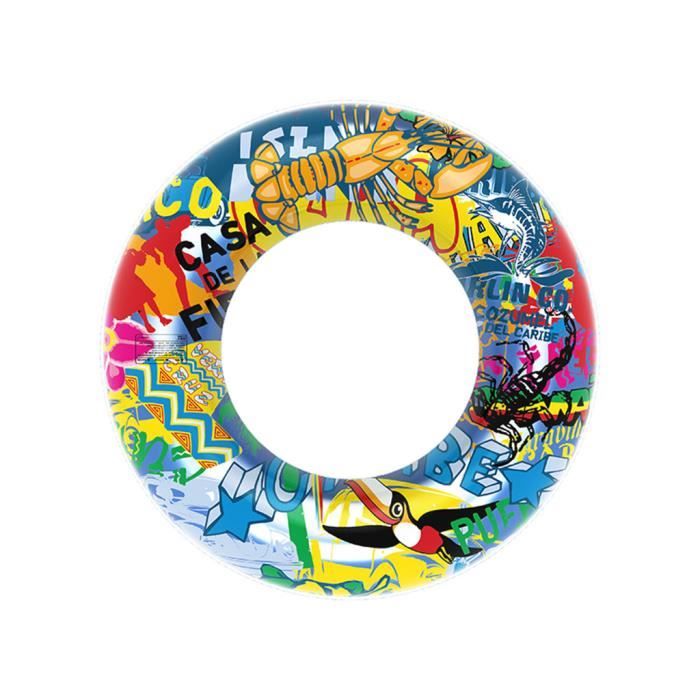 Bouées Gonflables pour Piscine - ZGEER - 9PCS Palmiers, Flamingo, Banane, Balles de Plage, Perroquet, Dauphin - Jeux - Jouets