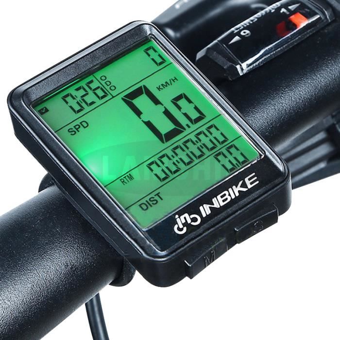 Compteur vitesse Sans Fil pour Vélo VTT Moto - Ordinateur de vélo sans Fil  Bluetooth Compatible avec écran LCD Rétroéclairé - Cdiscount Sport