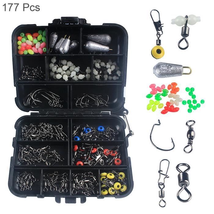 177pcs Trousse d'accessoires de pêche avec boîte de pêche - Cdiscount Sport