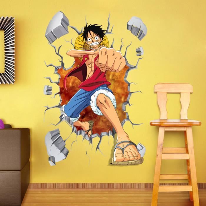 One Piece D Luffy Singe DIY Autocollant Muraux Une pièce Pour