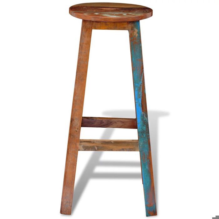 Tabouret de bar design chaise siège bois massif recyclé 1202065 Tabouret de bar design chaise siège bois massif recyclé 1202065