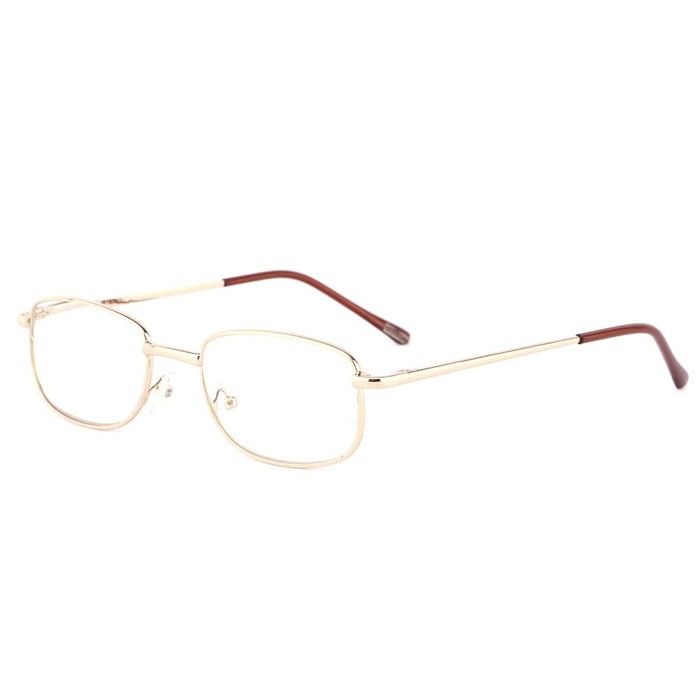 Lunette loupe métal Monture rectangulaire Homme et Femme - Lunettes de lecture presbyte +1,5 dioptrie référence Vita sélection