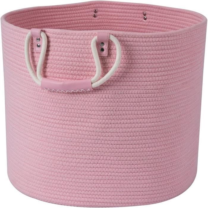 Grand Panier En Corde De Coton Pour Rangement - Salon, Chambre, Salle De Jeux (Neuf)
