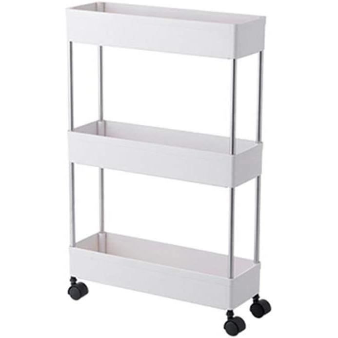 Chariot De Rangement Étroit 4 Niveaux Treesunshine - 82x13x43cm Avec Roulettes Pour Cuisine/Salle De Bain