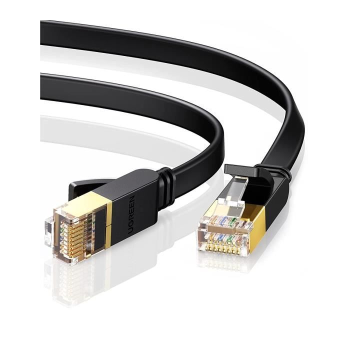 Cat 7 Plat Câble Réseau RJ45 Haut Débit 10Gbps 600MHz 8P8C