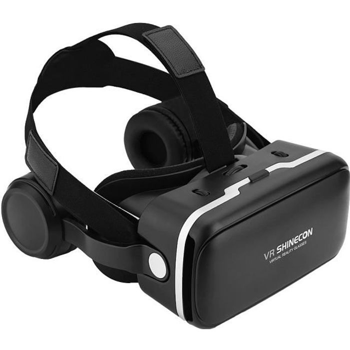 VR Casque, Lunettes 3D Casque de Réalité virtuelle pour VR 3D Jeux et Films, Ajustement pour 8,9 - 15,2 cm iPhone et Android Smar