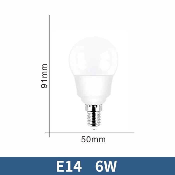 (E14 6W220VCold Whtie)Ampoule LED pour Lampe de Table ou Éclairage d