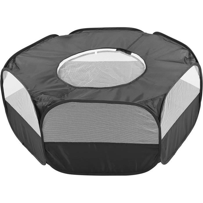 Enclos Pliable Pour Petits Animaux - 120x90x38 Cm, Polyester, Transparent - Pour Cochons D'Inde, Hamsters, Lapins - 2