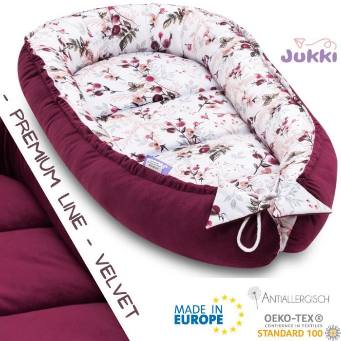 JUKKI Réducteur de lit bébé, Cocon de Sommeil pour nouveau-né nourrisson,  Baby Nest, coussin de voyage portable [Gris & Blanc] - Cdiscount  Puériculture & Eveil bébé