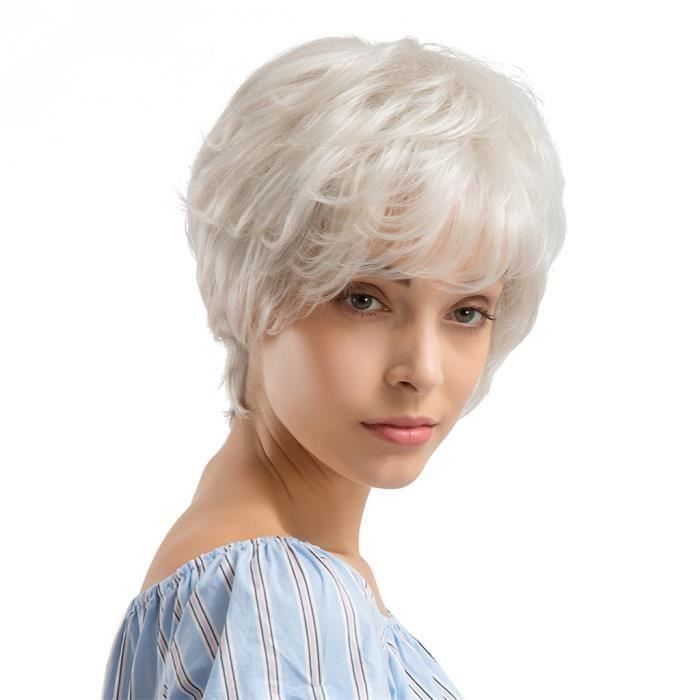 perruque cheveux blanc homme