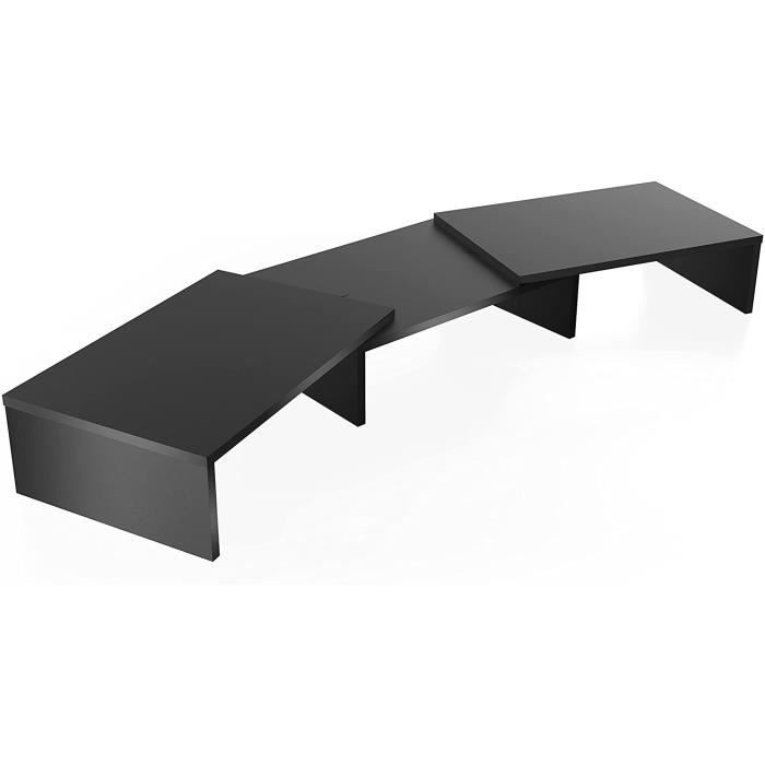 Réhausseur d'Écran Réglable Moniteur Stand en Bois Support d'Ordinateur ...