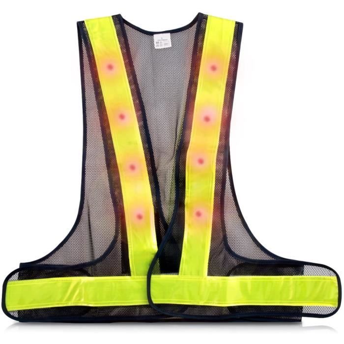 Lumière de Course, Lumière de Course Led Rechargeable Usb, 120 Lumières de Poitrine Réglables, 500 Lumens, Lumière de Course avec Bandes Réfléchissantes pour Jogging, Marche
