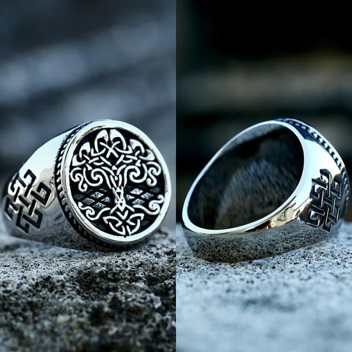 Bague De Doigt De La Mythologie Nordique Pour Homme, Bijou En Acier Inoxydable, Amulette Scandinave, Viking, Runes, Serpent Midgard