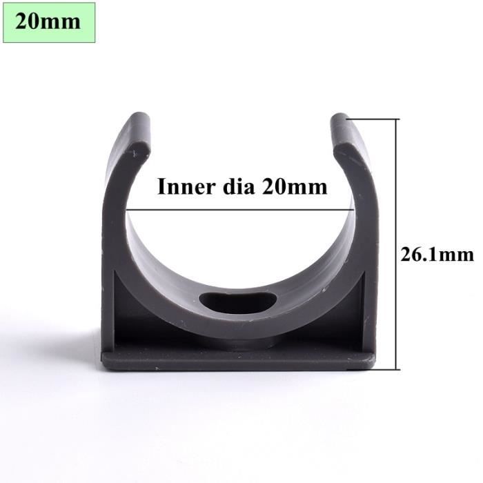 25mm Dia EPDM bordée caoutchouc forme U Tube tuyau 5Pcs Attache