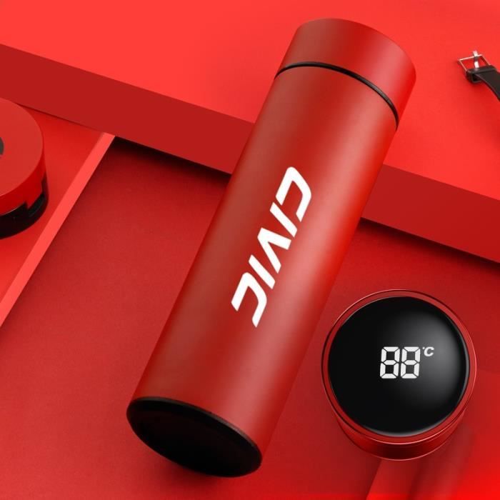 Thermos Intelligente En Acier Inoxydable Noir 500 Ml - Affichage Température, Isotherme, Unisexe