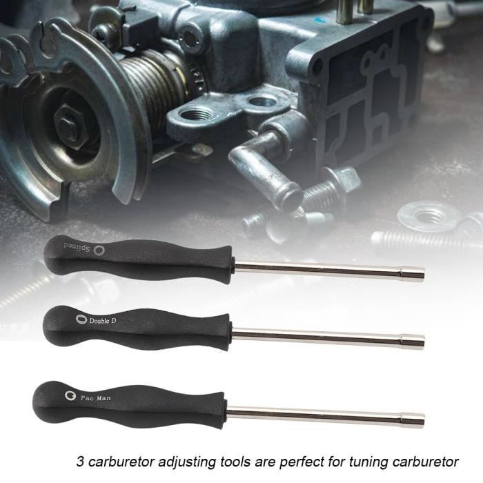 Kit d'outils de réglage de carburateur, outil de réglage de carburateur 3 pièces, outil de réglage de carburateur tournevis kit