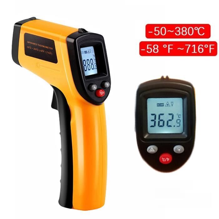 CHE Thermomètre Industriel Thermomètre Infrarouge, Compteur De