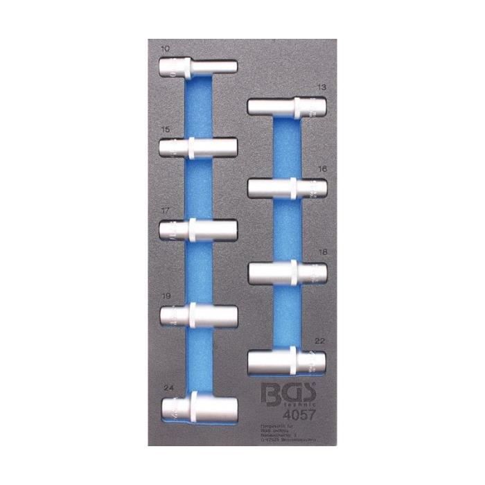 Insert de servante d'atelier 1/3 : Douilles pour clé, six pans 12,5 mm (1/2\