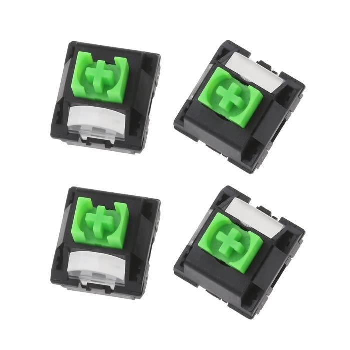 Green Axis Lot De 4 Interrupteurs À Axe Vert Rvb Pour Clavier Mécanique ...