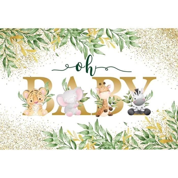 Fotohintergrund 'Oh Baby' – 2,2x1,5 M, Safari-Motive Mit Tieren, Für Baby-Shooting & Partys
