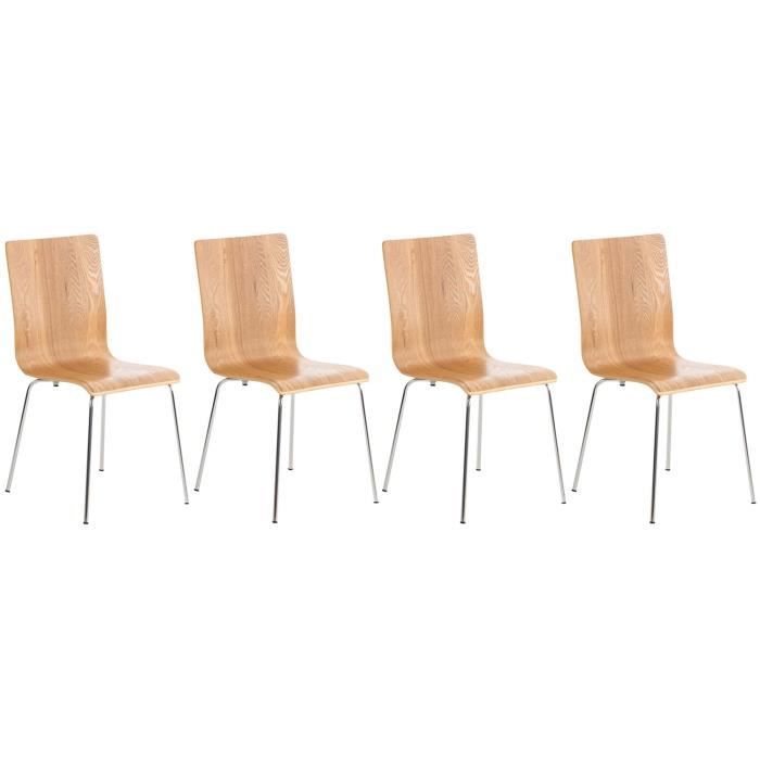 4 Chaises Visiteur Ken Avec Tablette - Tissu Crème - Pour Salle D'attente Ou Bureau