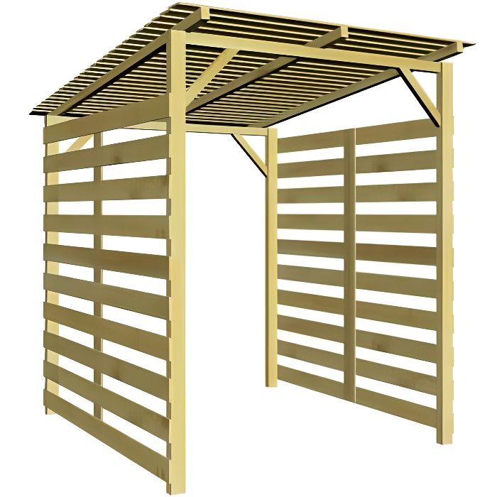 Abri de jardin - Cabane de Jardin Abri de Stockage Rangement pour Jardin 170 x 170 x 180 cm pin imprégné de vert-RAI