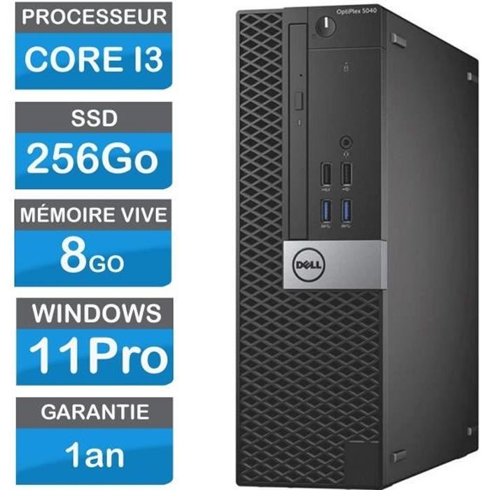 Dell OptiPlex 5040 : Unité Centrale Performante pour le Bureau avec i5, SSD 256 Go, Windows 11 Pro