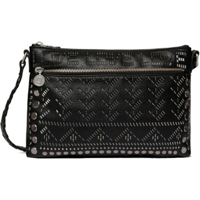 Sac Bandoulière Desigual Urus Across Body Bag - Noir - 100% Polyamide - Neuf Avec étiquettes