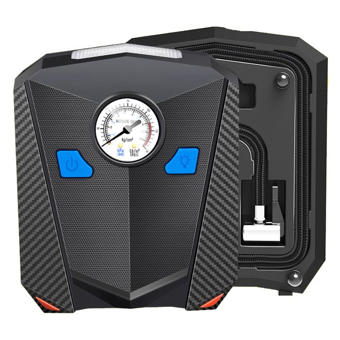 Dilwe Gonfleur de pneu de voiture Pompe de gonflage de pneu de voiture Compresseur d portable avec auto compresseur Tapez 1
