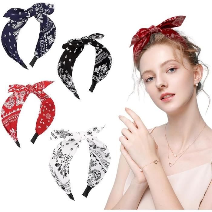 Serre-tête Large Plissé Axy - Bandeau Cheveux 3 Cm - Polyester - Couleur Bleu Marine
