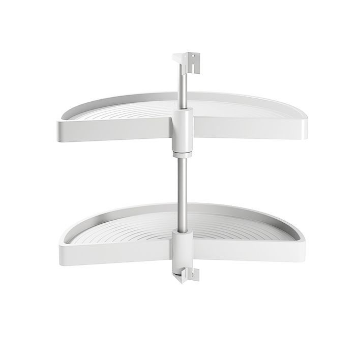 Étagère pivotante - EMUCA - Shelvo 1/2 lune - pour module 800 mm - 2 plateaux Ø650 mm - Charge 20 kg Étagère pivotante - EMUCA - Shelvo 1/2 lune - pour module 800 mm - 2 plateaux Ø650 mm - Charge 20 kg
