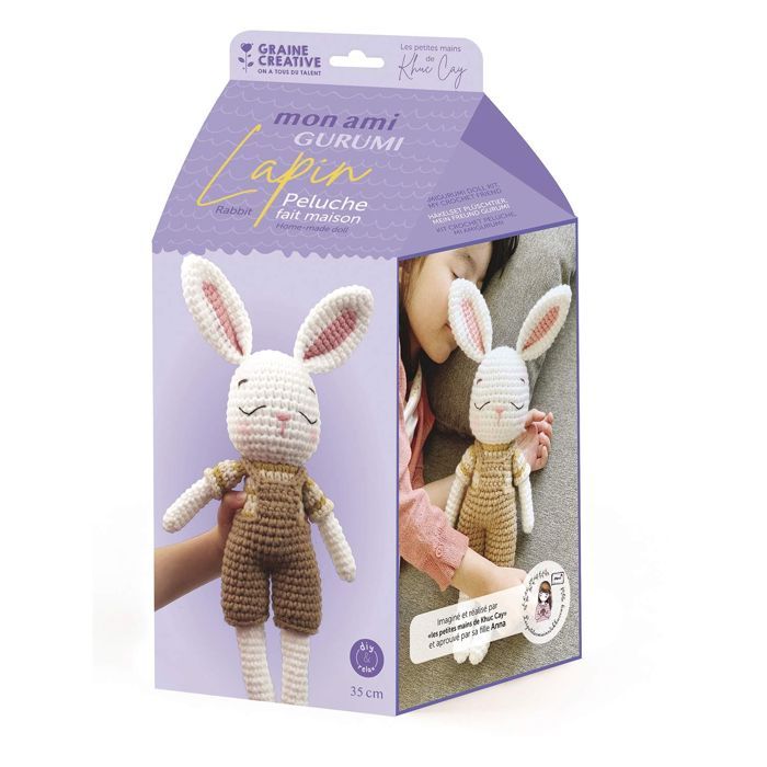 Kit Amigurumi - Graine Créative - Lapin - Enfant - Beige - 5 ans