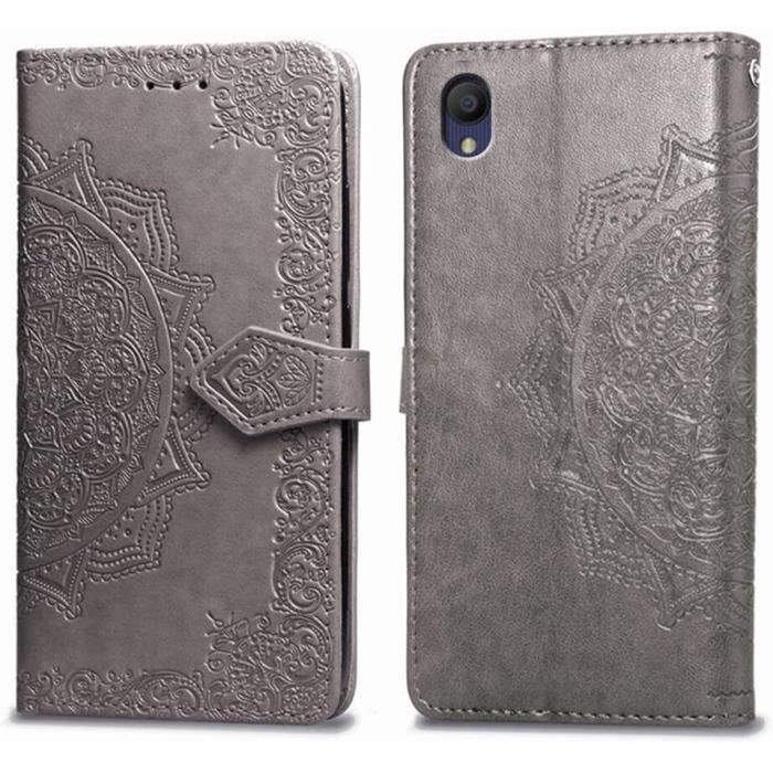 Custodia per Alcatel 1S 2019,Flip Pelle Cover a Libro con Slot per Schede compatibile con Alcatel 1S 2019,Supporto Stand, Interno TPU Protezione