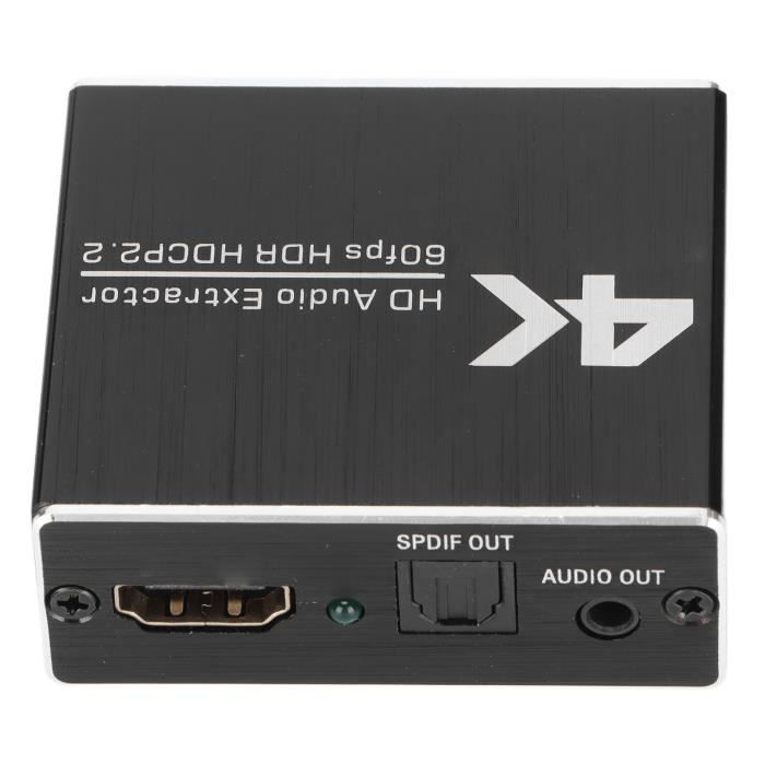 HURRISE Interface multimédia HD 4K vers Extracteur audio d'interface ...