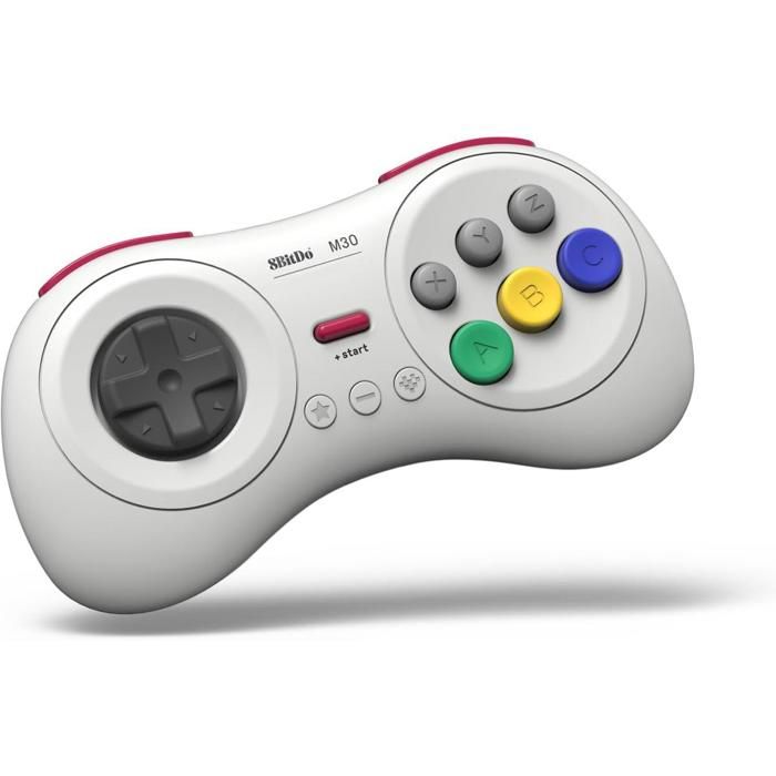 8bitdo Manette Bluetooth 8 boutons M30 Blanche compatible sur Switch Android & PC