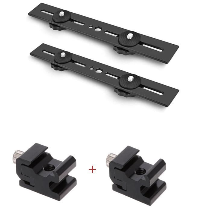 Support Flash 20.5cm Extension Double de Vis 1/4 en Alliage Aluminium ...