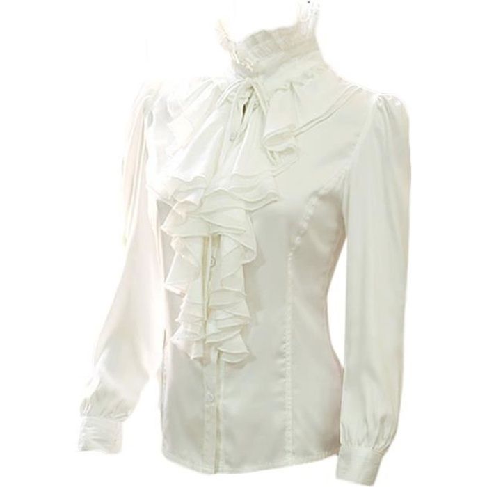chemise jabot femme