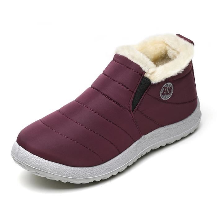 Bottes D'hiver Pour Femme Doublées – Antidérapantes, Chaudes, Pour Randonnée, Neige, Style Décontracté