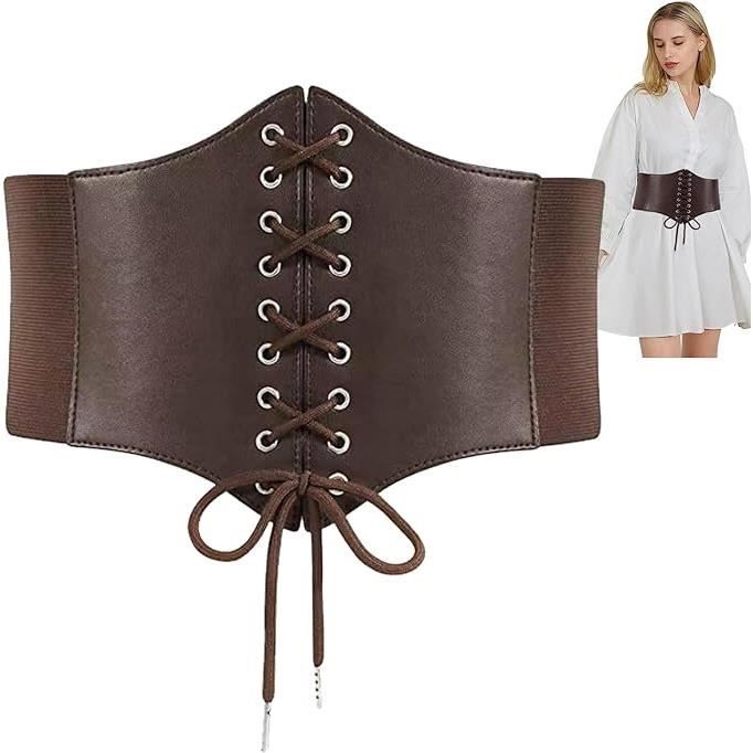 Accessoire Robe Ceinture Corset Femme Élastique à Lacets Style