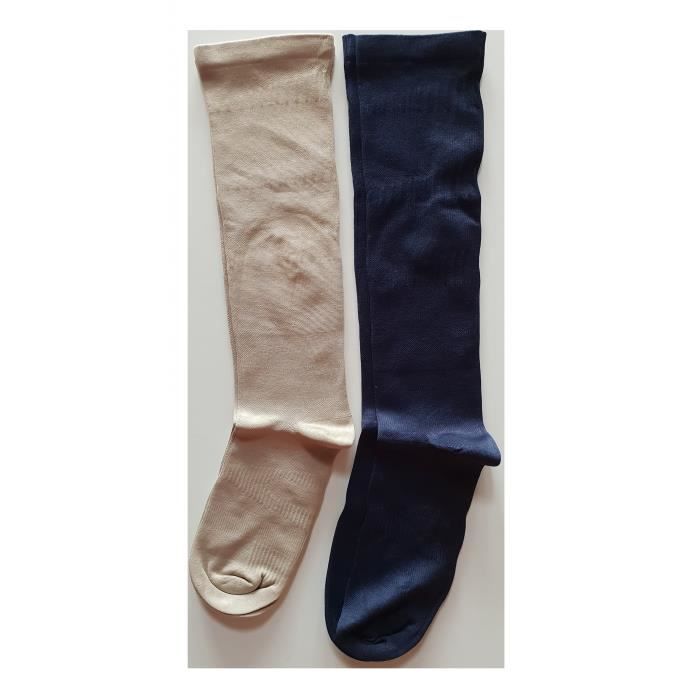 Lot 3 paires de chaussettes hautes Mi-bas mixte