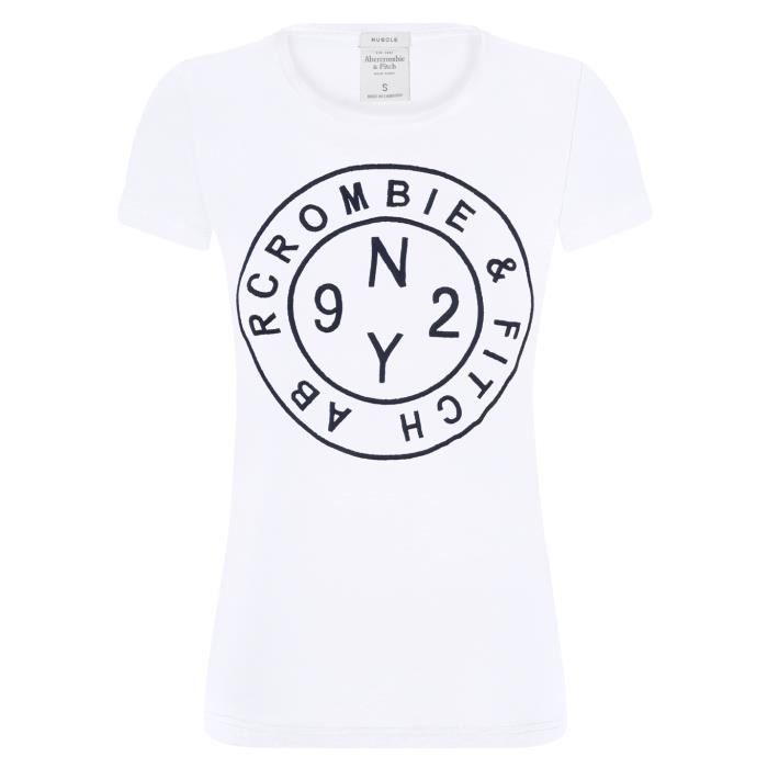 Abercrombie Fitch Femme T Shirt Blanc Slim Fit Blanc Cdiscount