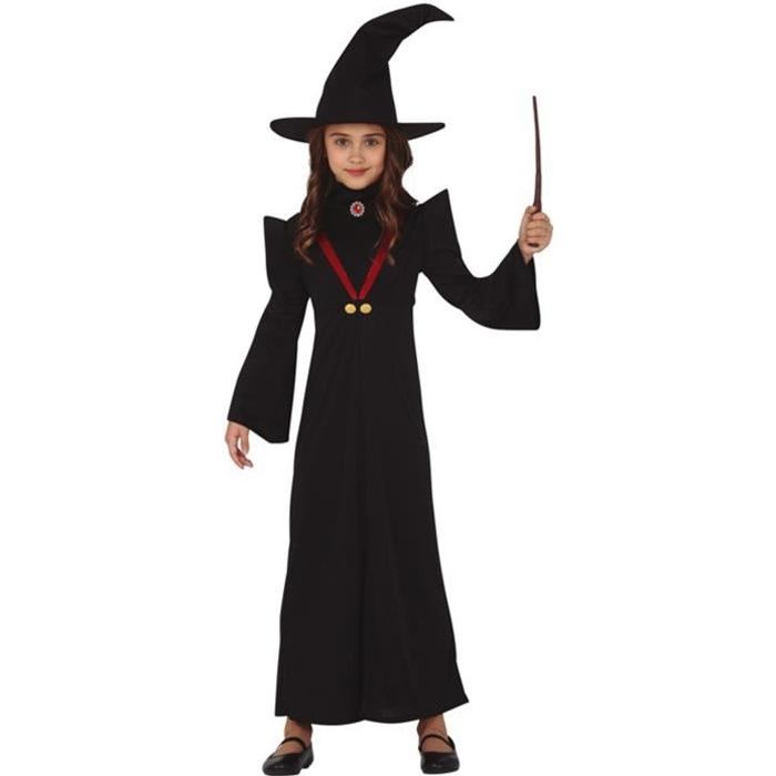 Déguisement professeur de magie fille - Generique - 10 à 12 ans - Noir -  Polyester - Intérieur - Cdiscount Jeux - Jouets