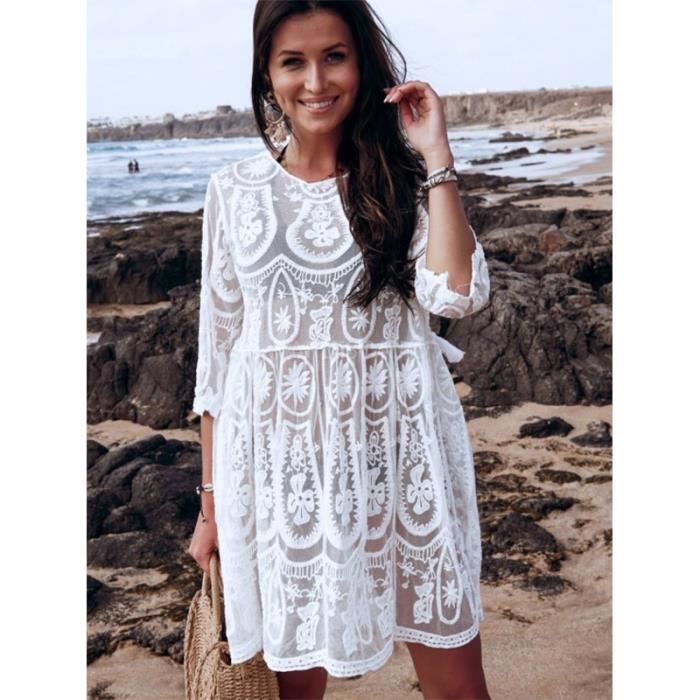 Robe de plage dentelle online