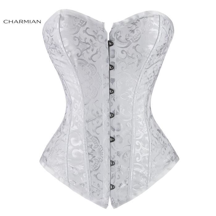 Bustier femme,Charmian femme Grande Taille Vintage Corset Sexy Mariée