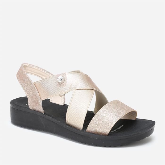 sandales rose doré