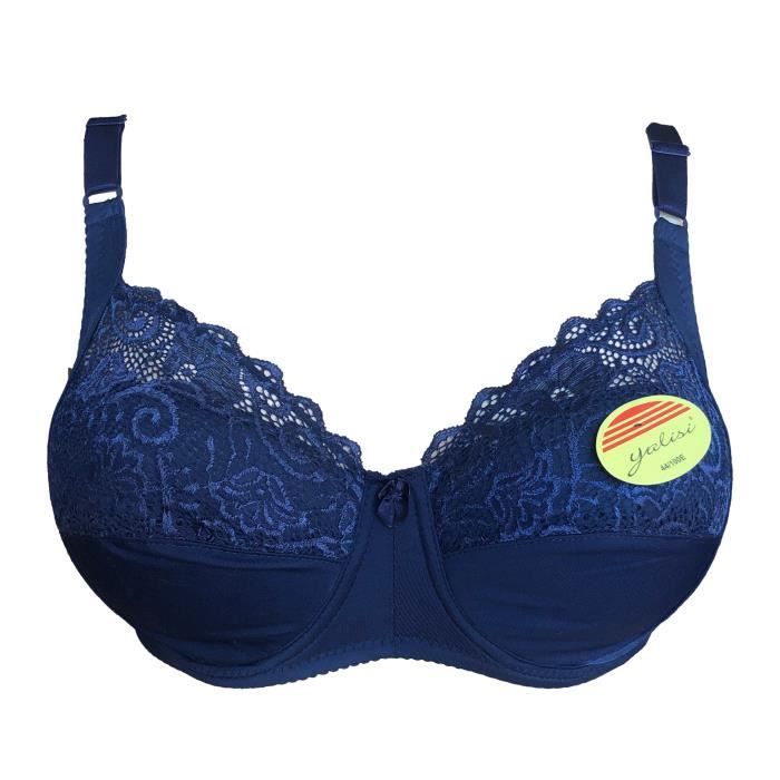 Soutien dentelle bleu avec armatures 85E lingerie femme grande